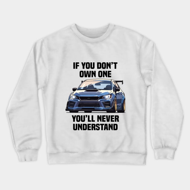 Subaru STI Car Art - Impreza WRX Turbo Modified JDM Car Crewneck Sweatshirt by JDM-Rey